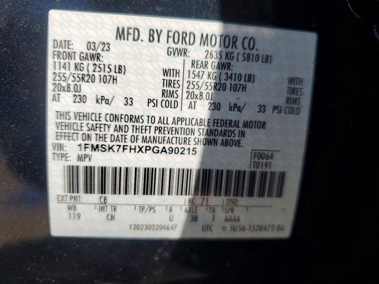 2023 FORD EXPLORER LIMITED photo 25