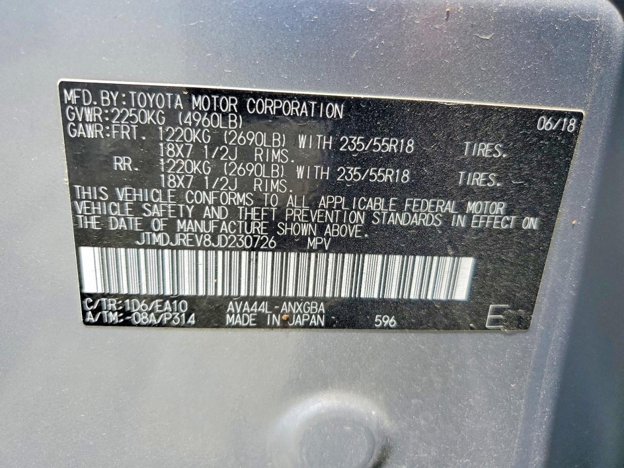 2018 TOYOTA RAV4 HV LIMITED photo 37