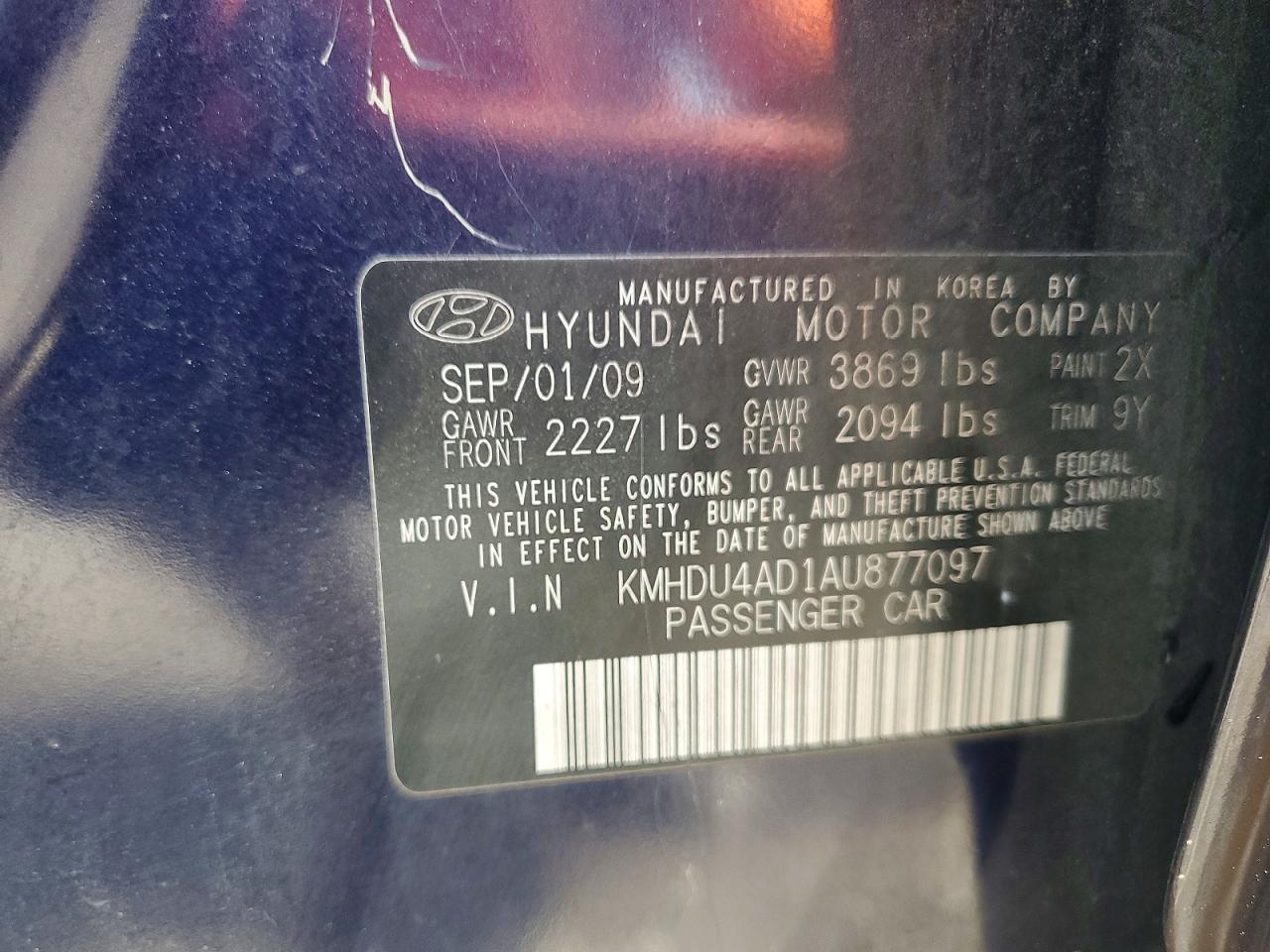 2010 HYUNDAI ELANTRA SE photo 25