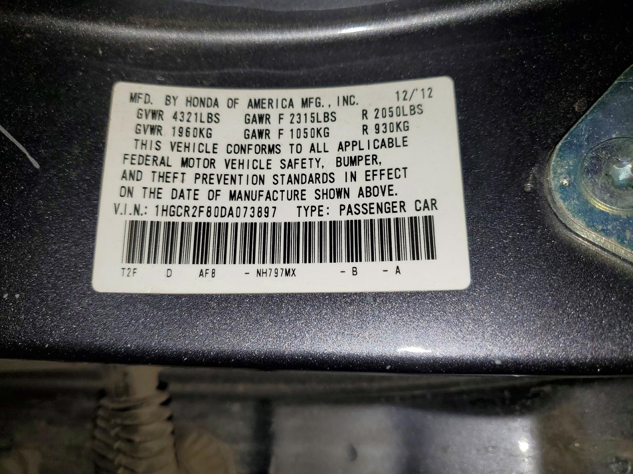 2013 HONDA ACCORD EXL photo 34