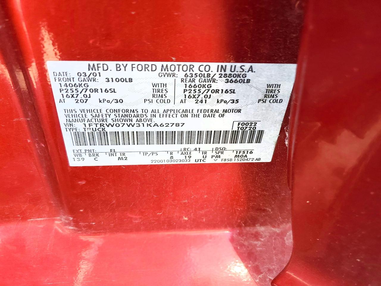 2001 FORD F150 SUPERCREW photo 34