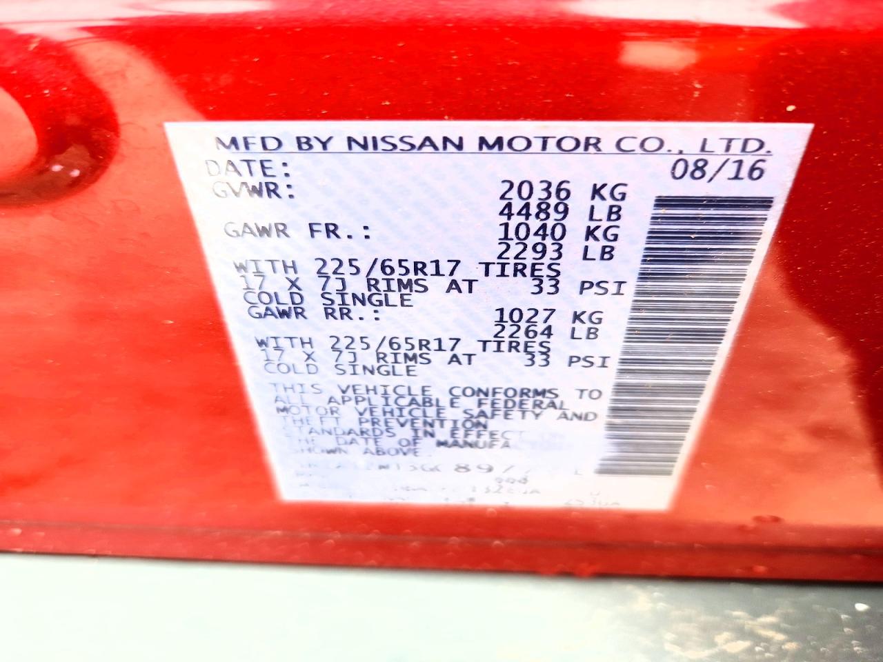 2016 NISSAN ROGUE S photo 27