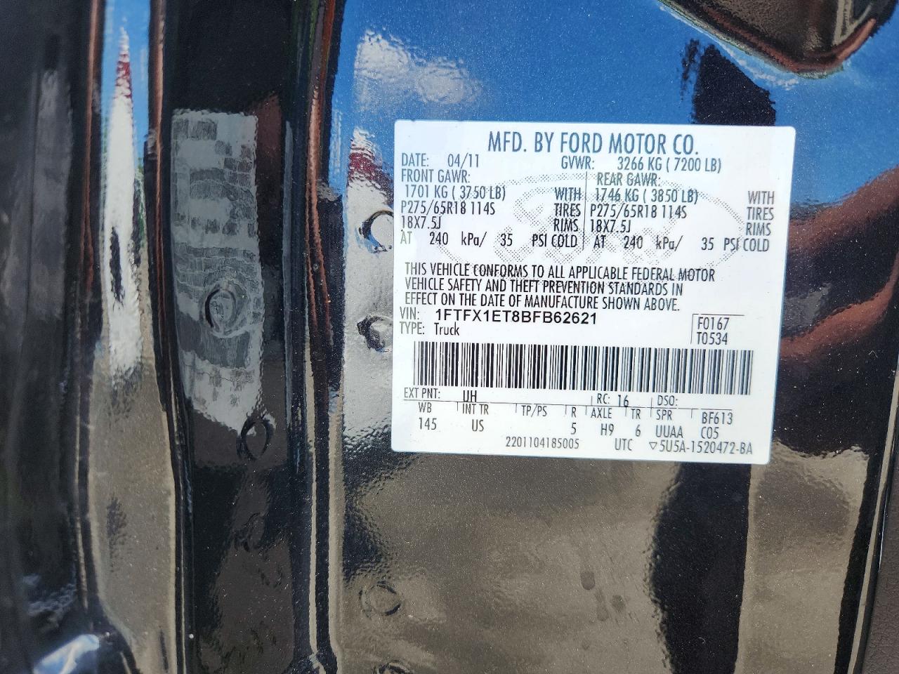 2011 FORD F150 SUPER CAB photo 37