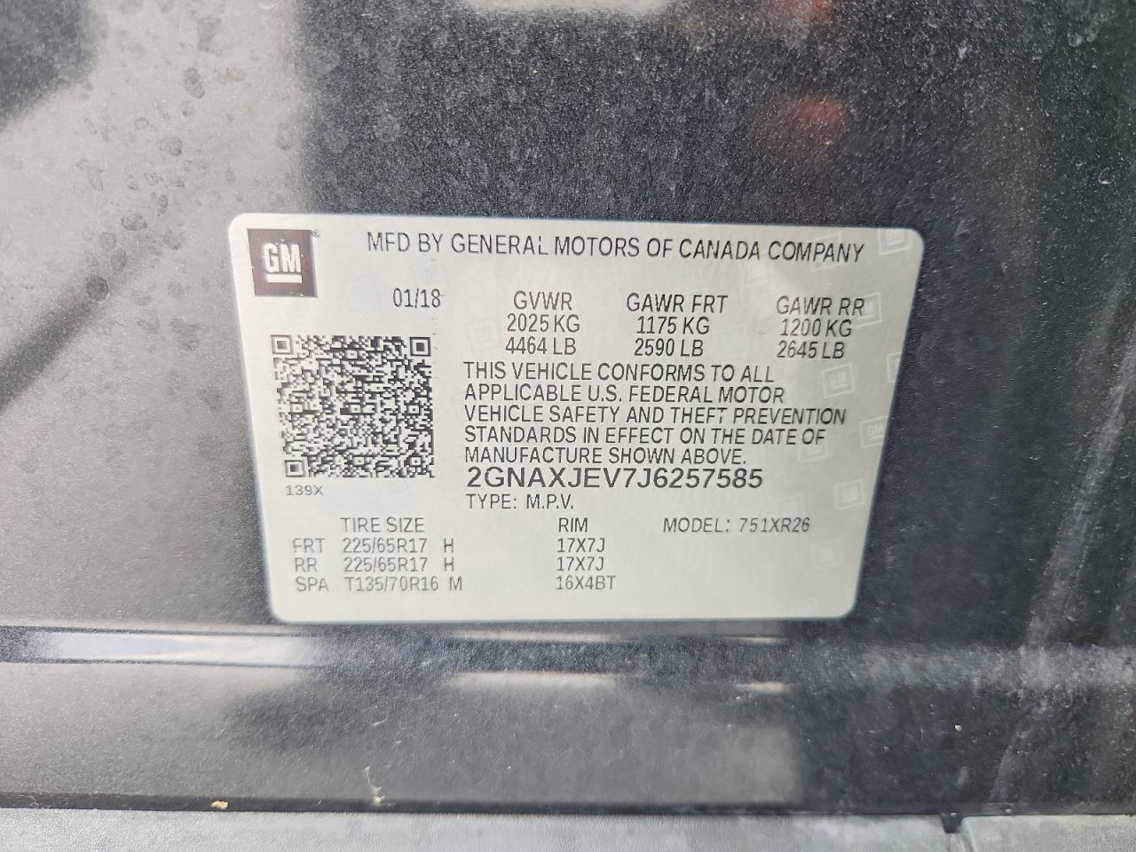 2018 CHEVROLET EQUINOX LT photo 25