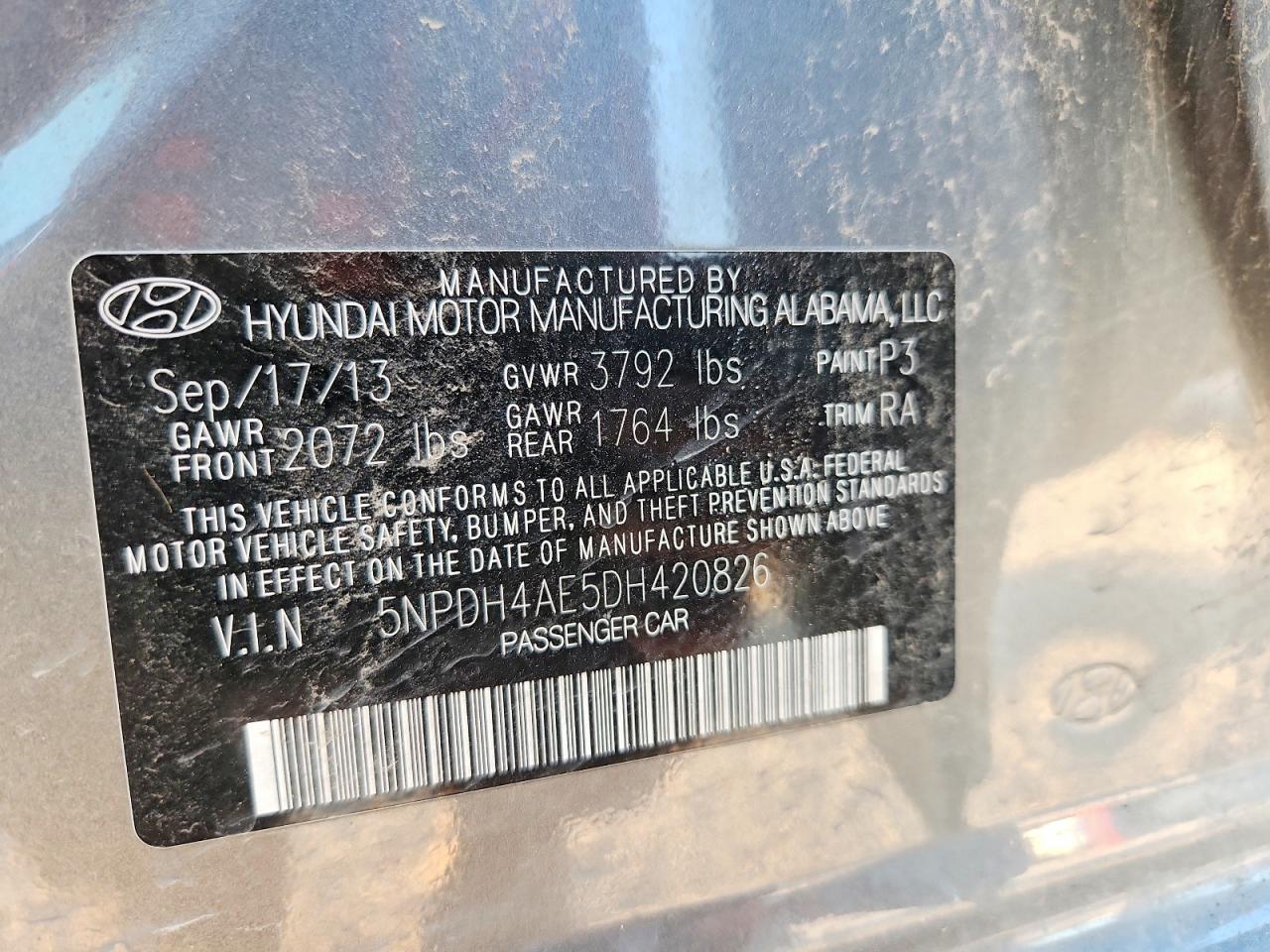 2013 HYUNDAI ELANTRA GLS photo 37