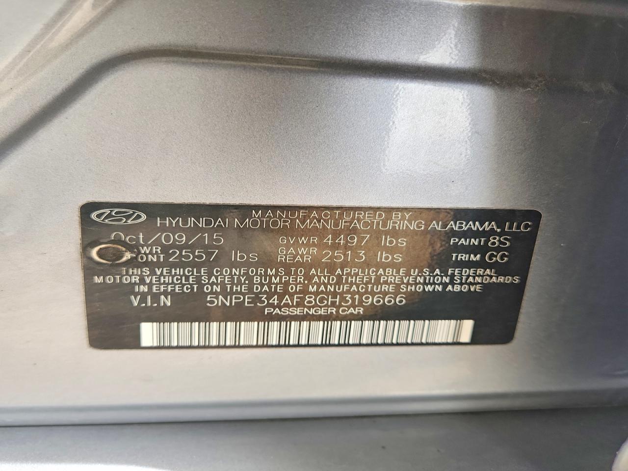 2016 HYUNDAI SONATA SPORT photo 23