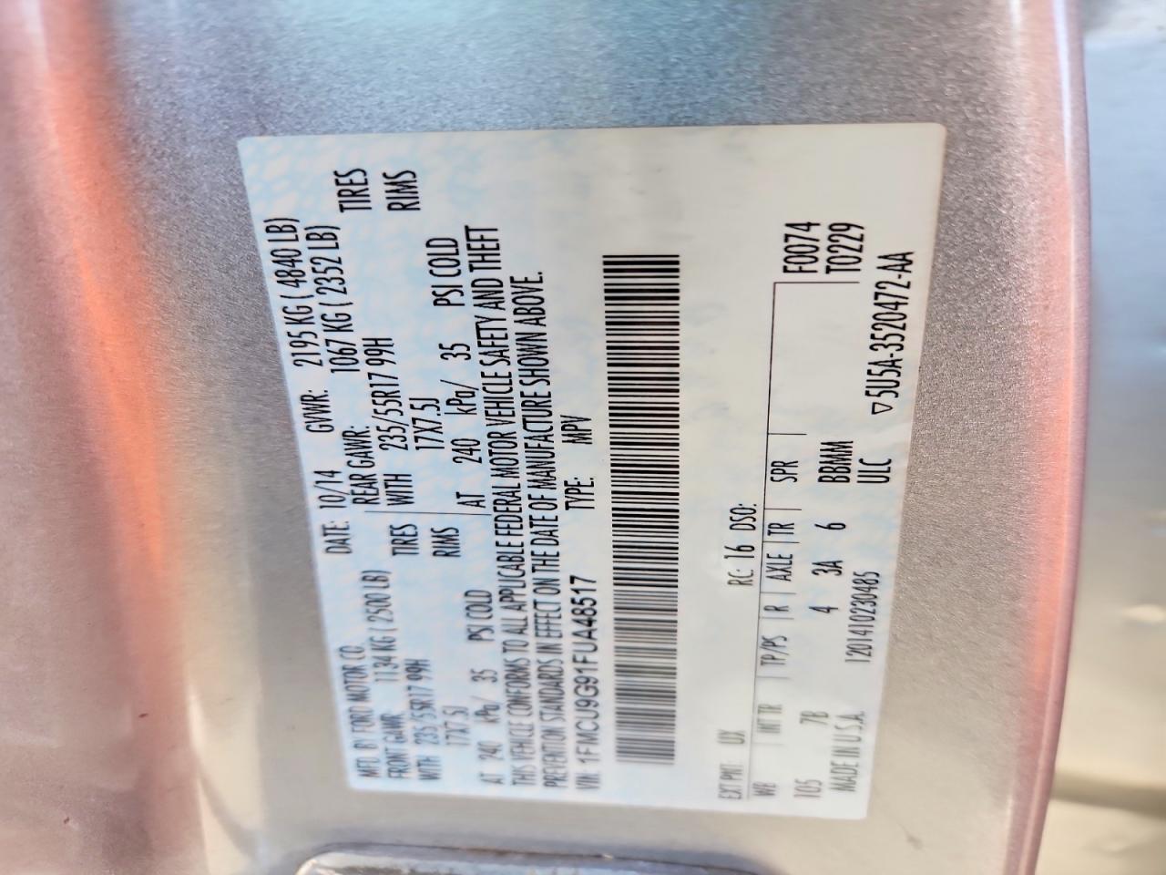 2015 FORD ESCAPE SE photo 27
