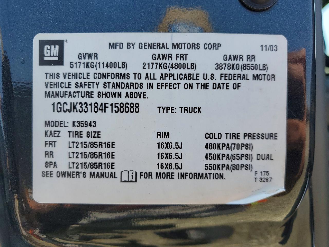 2004 CHEVROLET SILVERADO photo 13