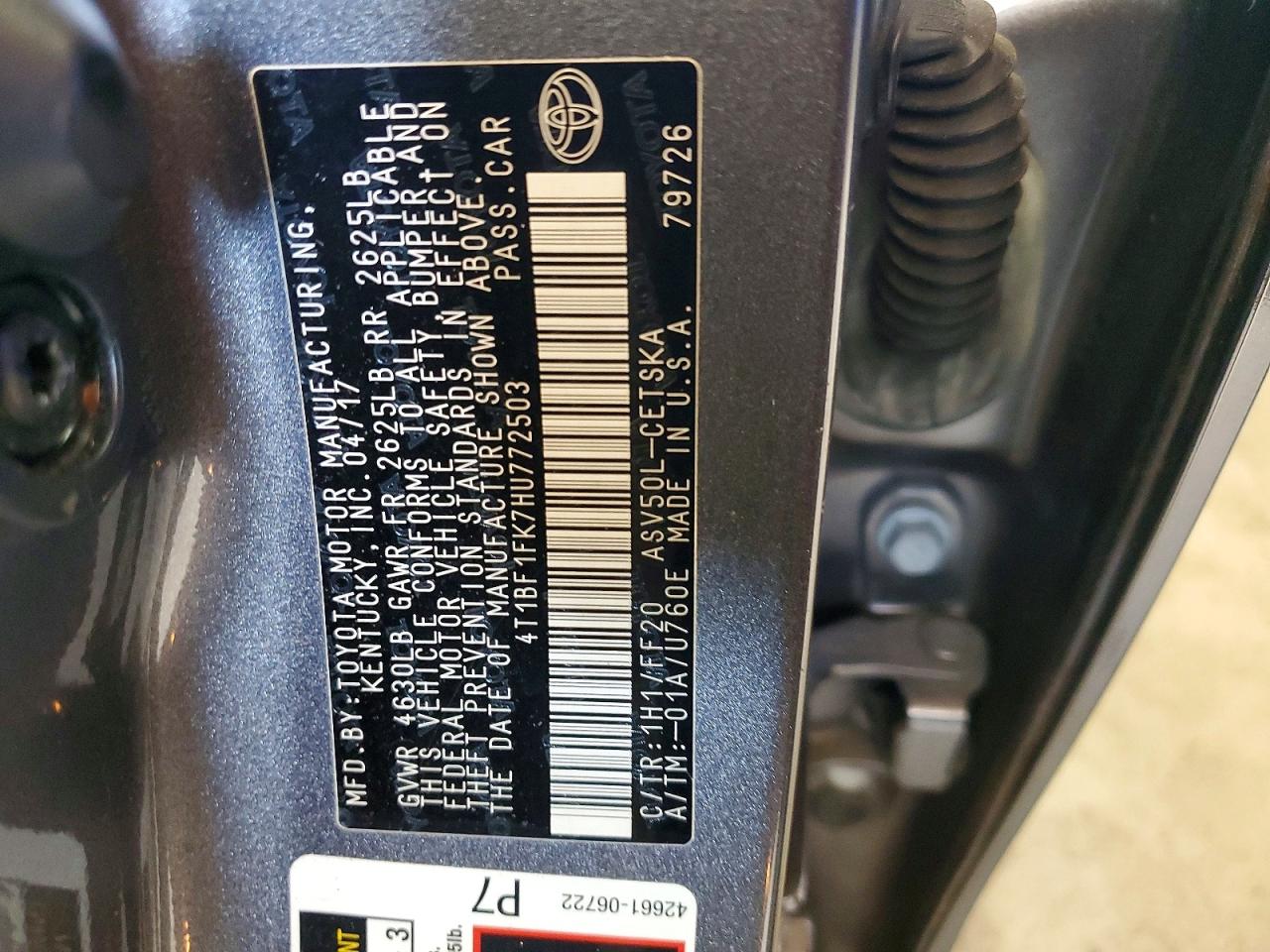 2017 TOYOTA CAMRY SE photo 23
