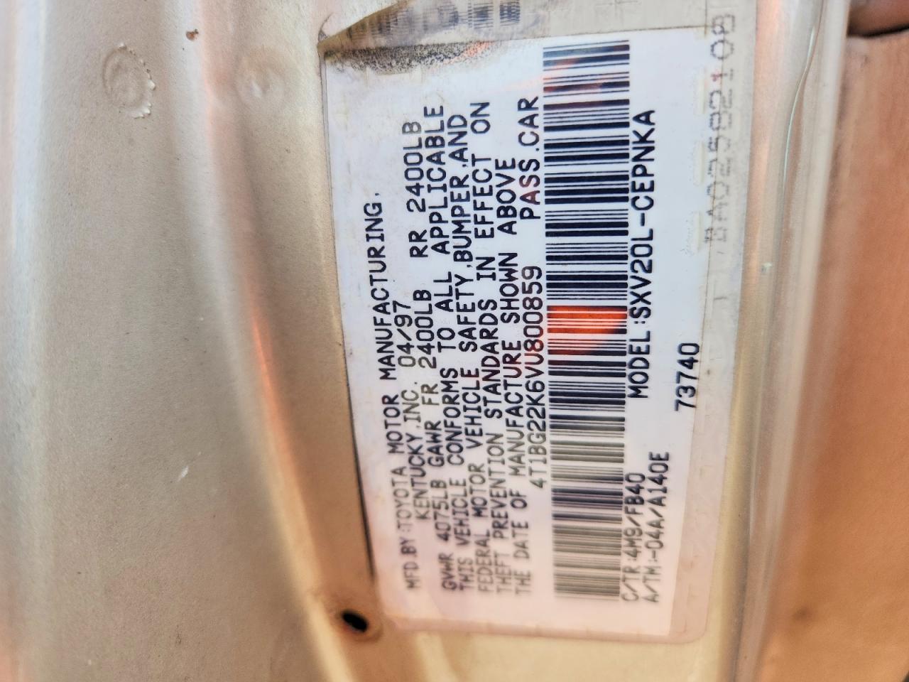 1997 TOYOTA CAMRY LE photo 23