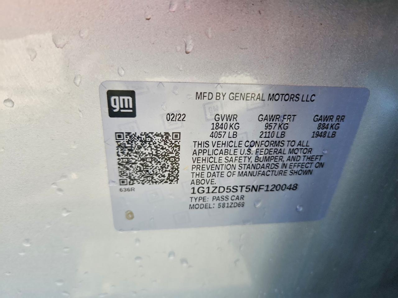 2022 CHEVROLET MALIBU LT photo 34