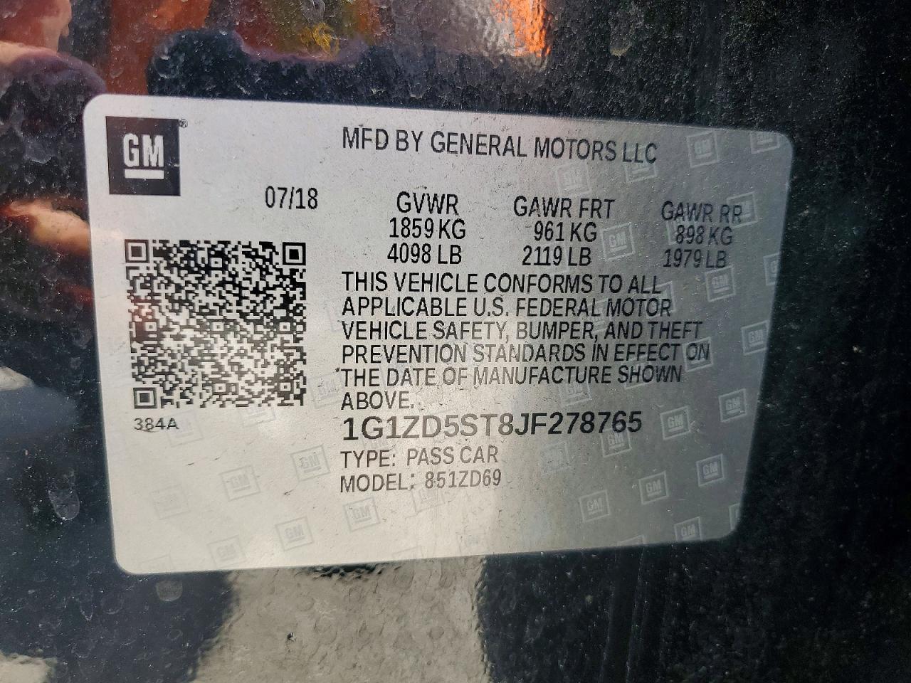 2018 CHEVROLET MALIBU LT photo 23