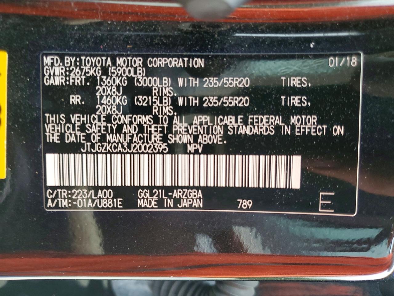 2018 LEXUS RX 350 L photo 37