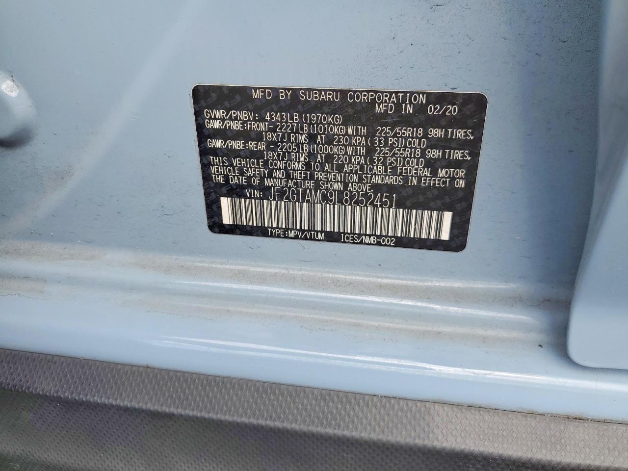 2020 SUBARU CROSSTREK LIMITED photo 25