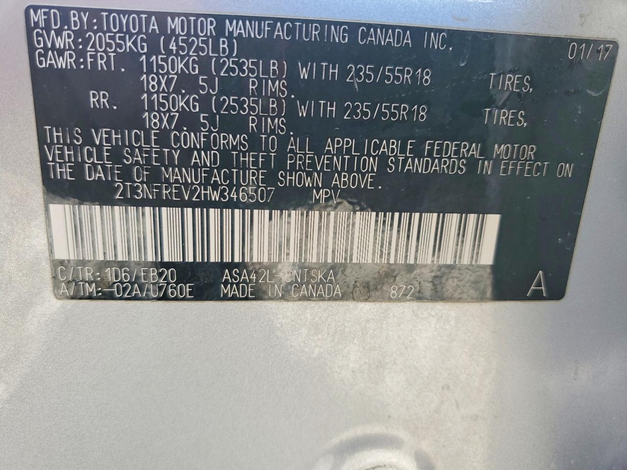 2017 TOYOTA RAV4 SE photo 14