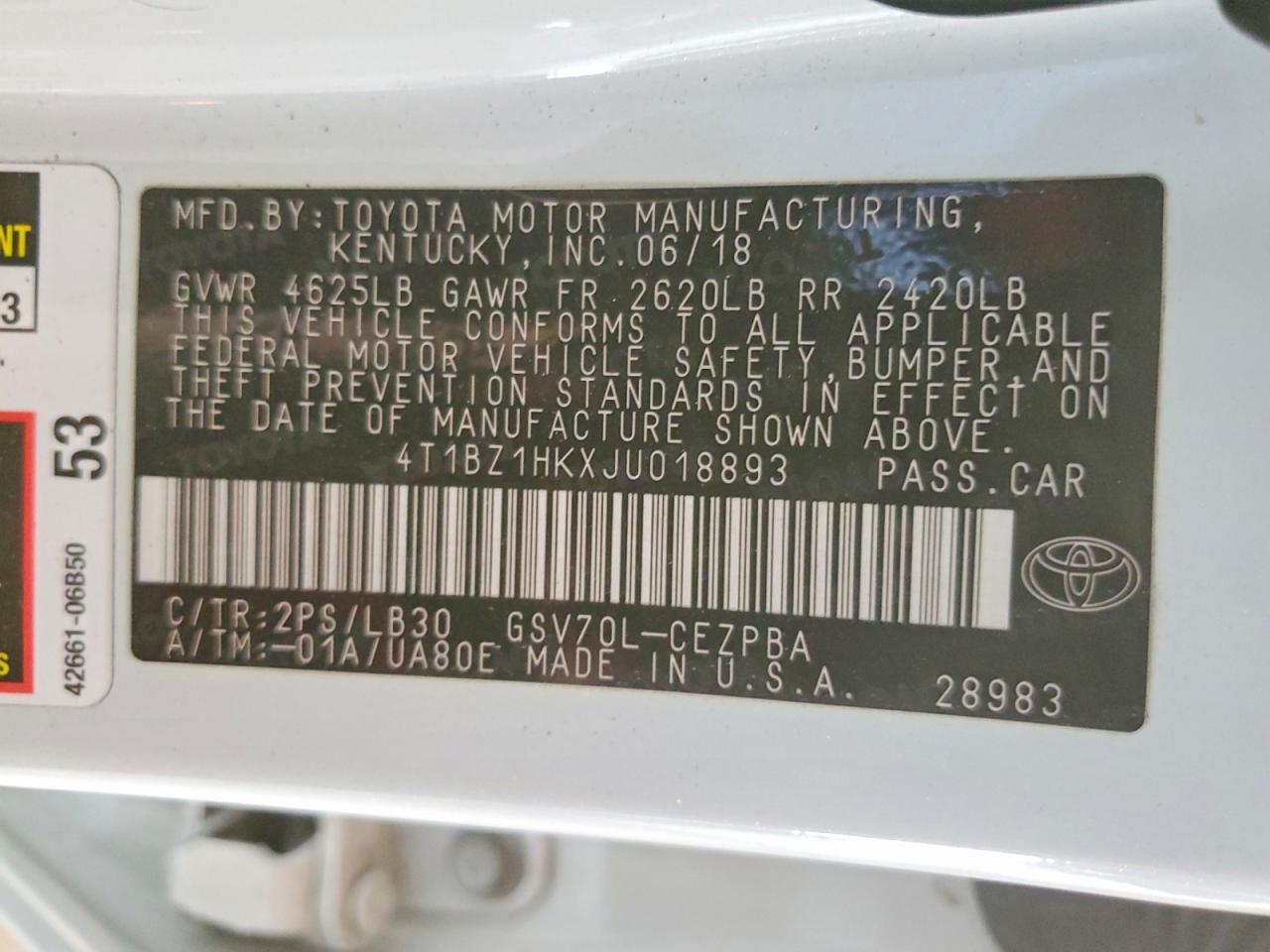 2018 TOYOTA CAMRY XSE V6 photo 23