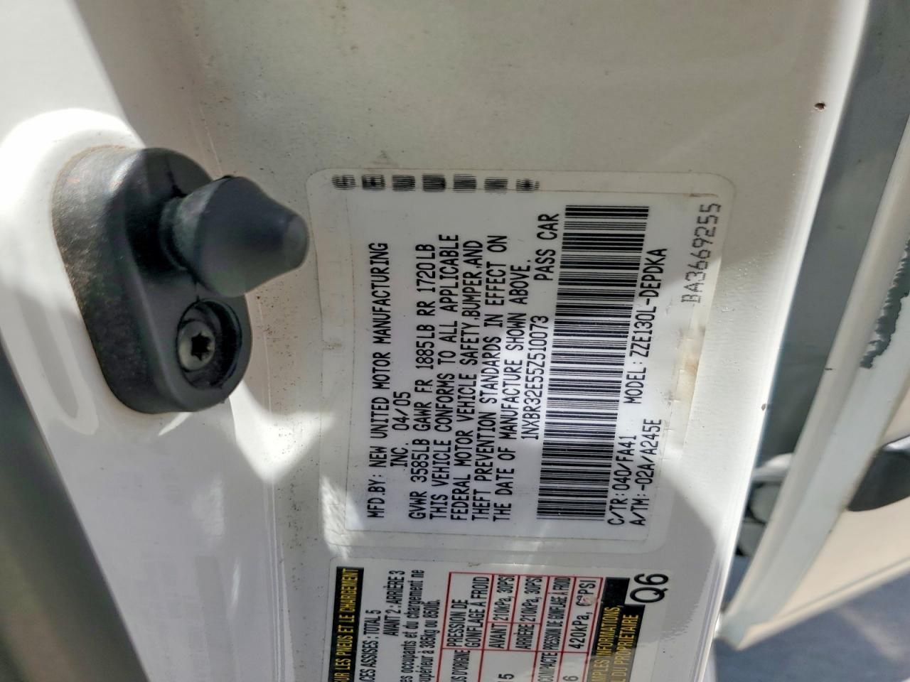 2005 TOYOTA COROLLA CE photo 37