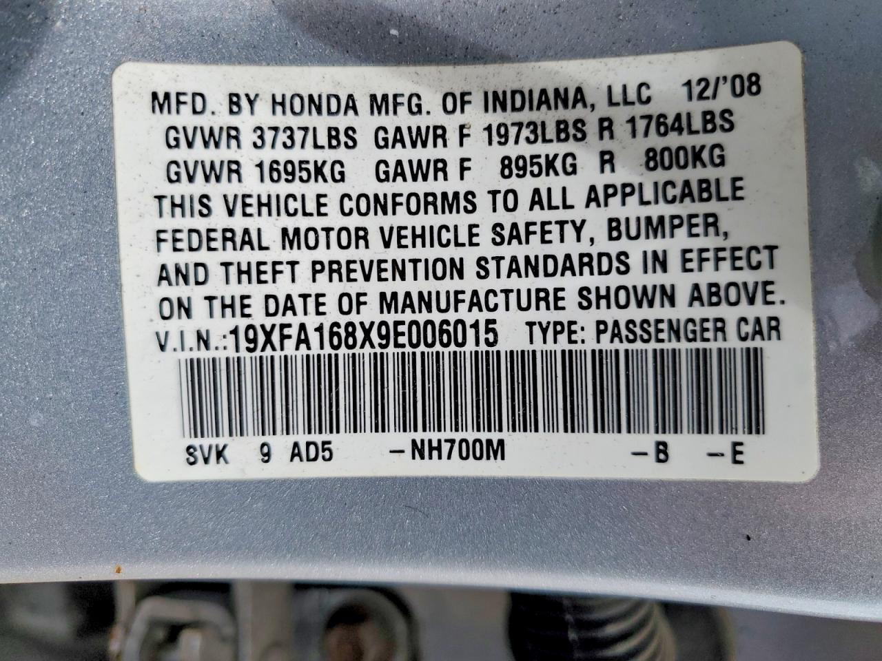 2009 HONDA CIVIC EX photo 34