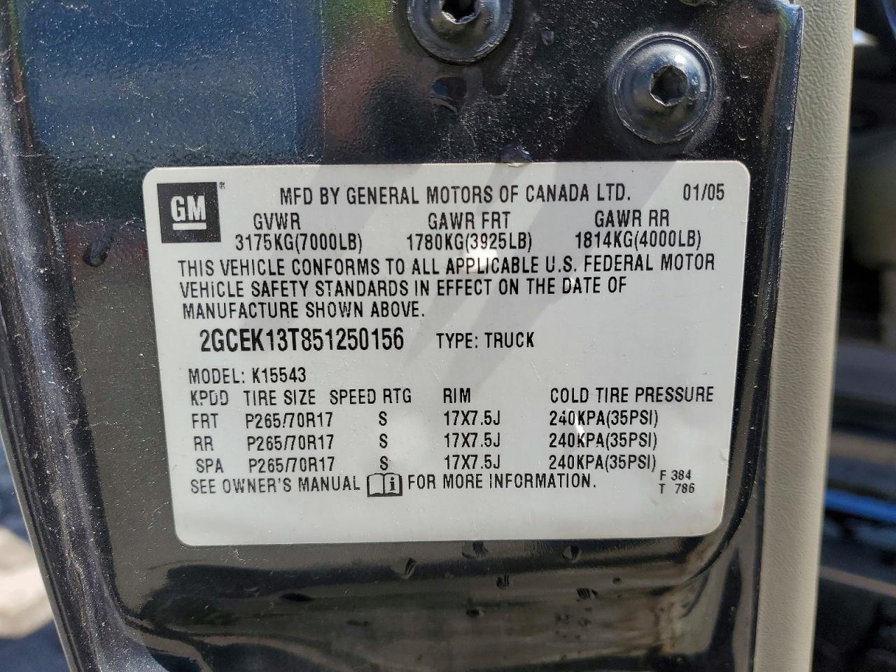 2005 CHEVROLET SILVERADO K1500 photo 25