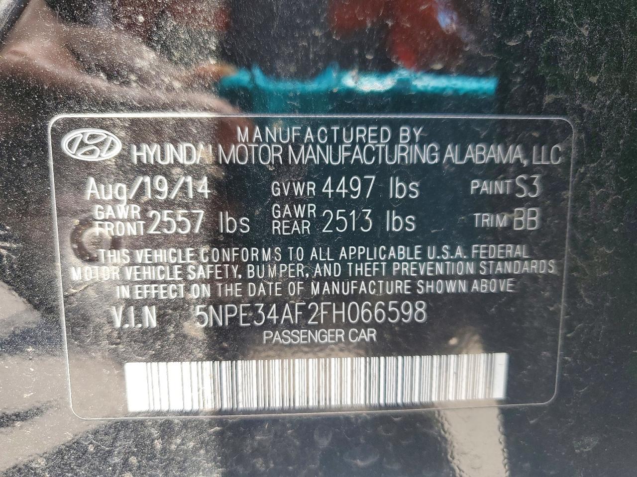 2015 HYUNDAI SONATA LIMITED photo 23