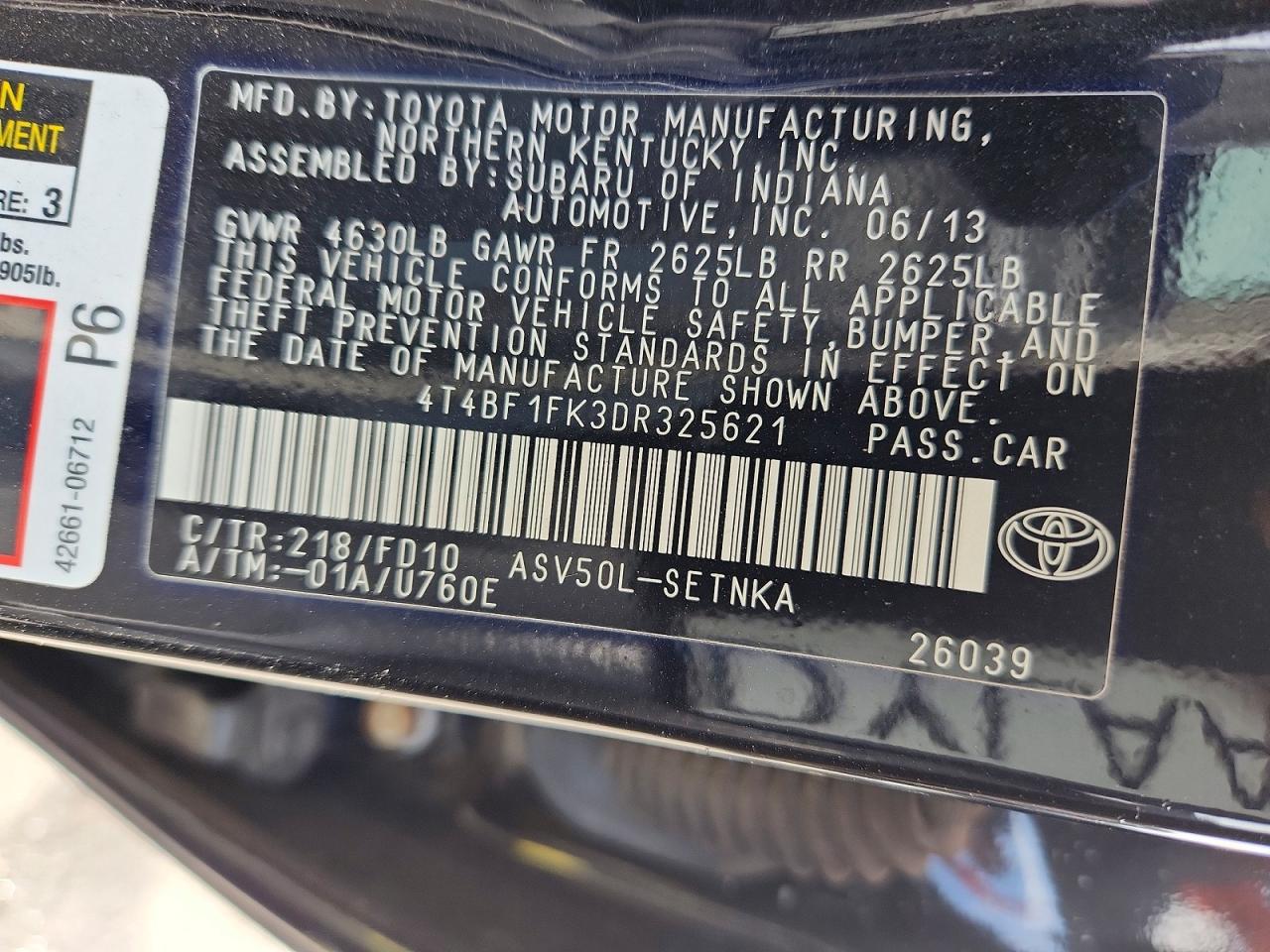 2013 TOYOTA CAMRY LE photo 34