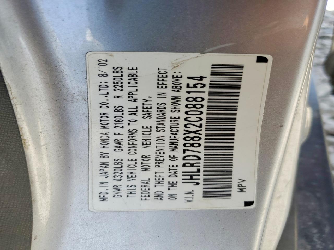 2002 HONDA CR-V EX photo 25