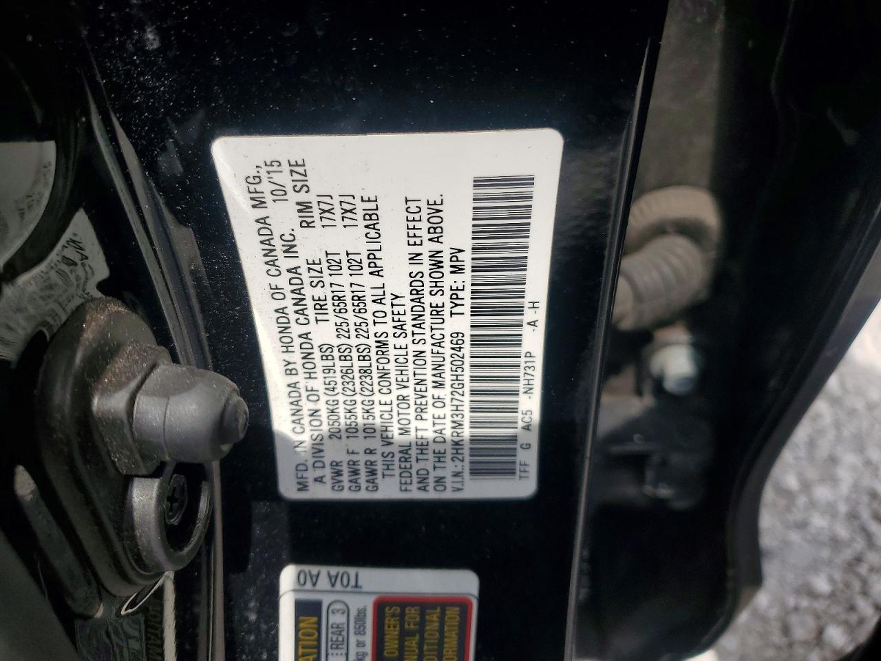 2016 HONDA CR-V EXL photo 37