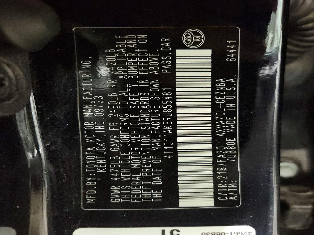 2024 TOYOTA CAMRY LE photo 34