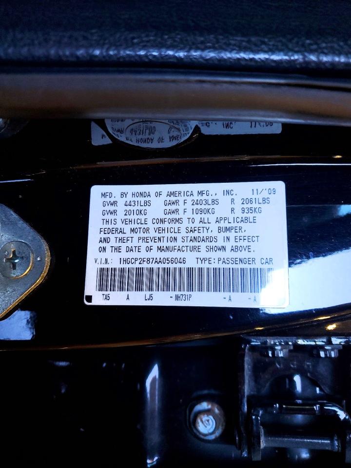 2010 HONDA ACCORD EXL photo 34