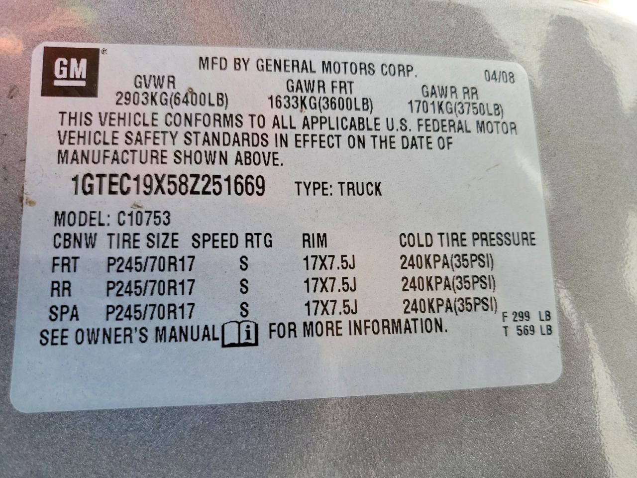 2008 GMC SIERRA C1500 photo 34