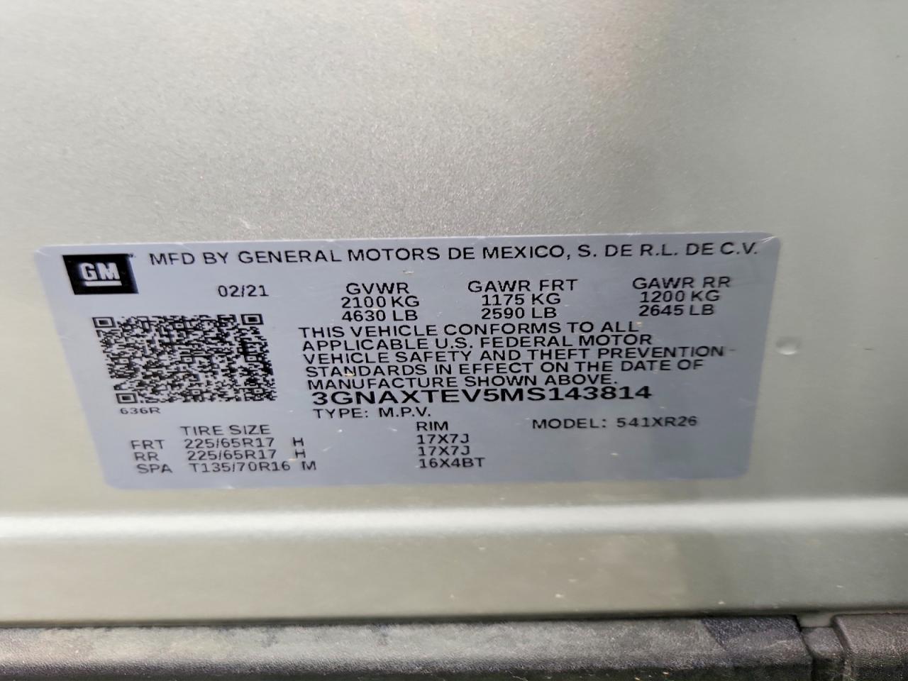 2021 CHEVROLET EQUINOX LT photo 13