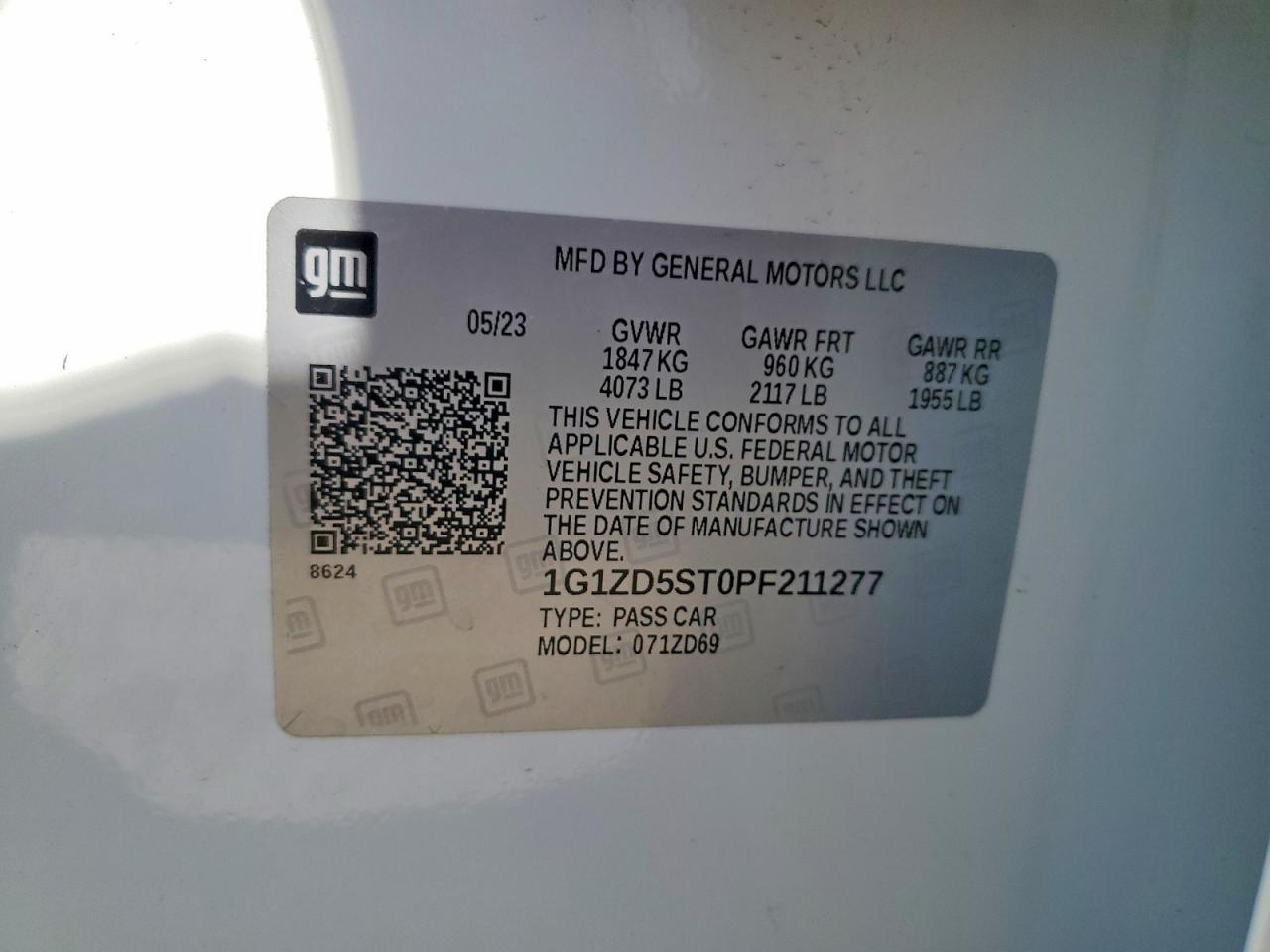 2023 CHEVROLET MALIBU LT photo 12
