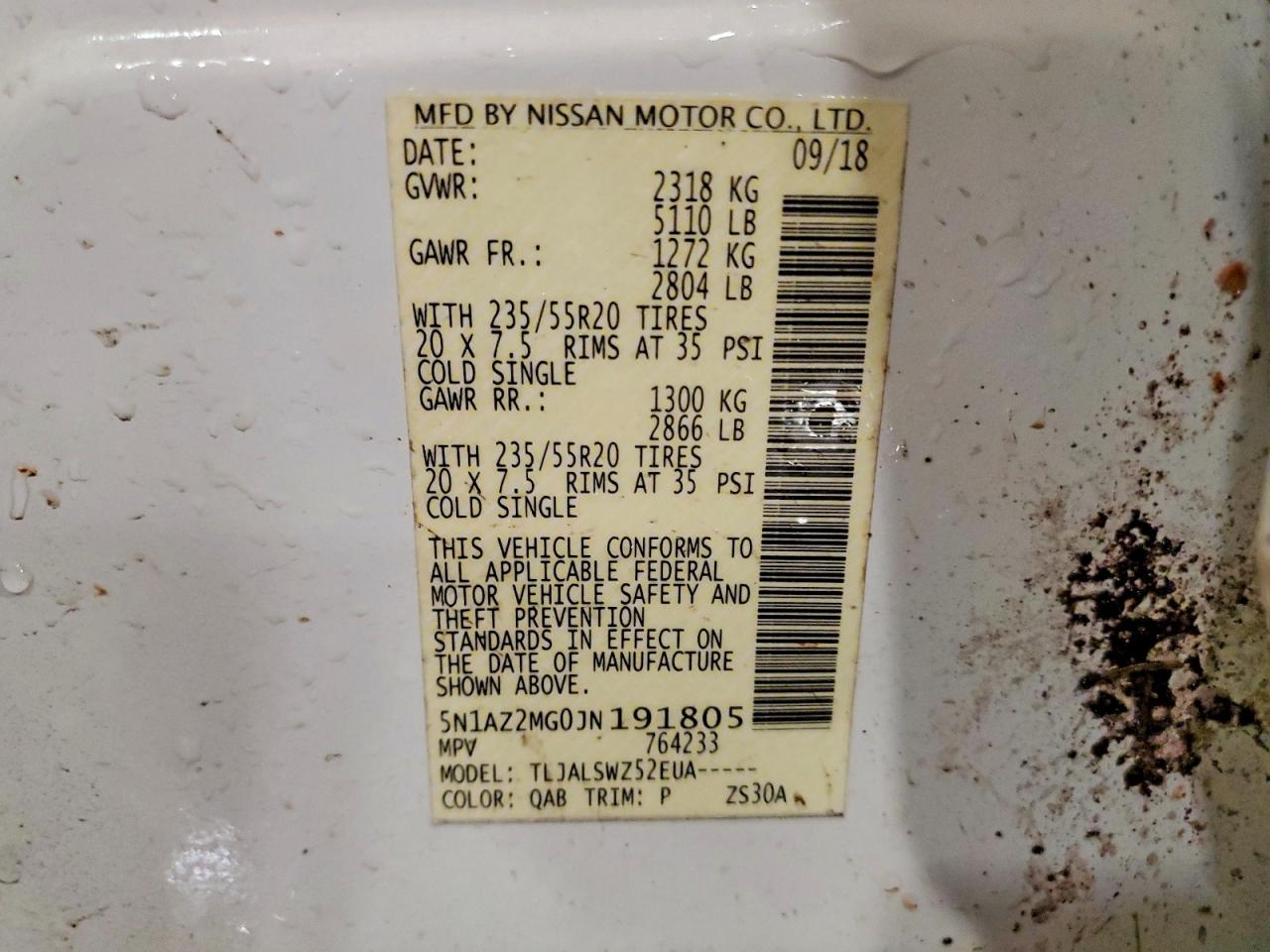 2018 NISSAN MURANO PLATINUM photo 25