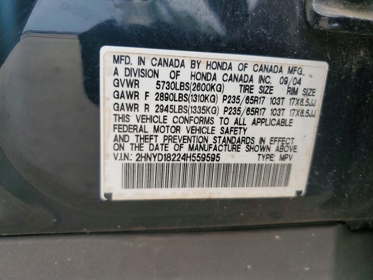2004 ACURA MDX photo 25