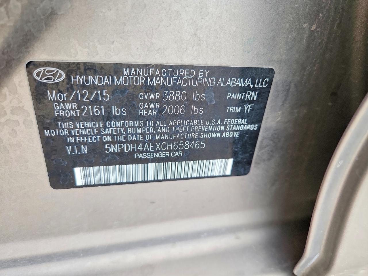 2016 HYUNDAI ELANTRA SE photo 34