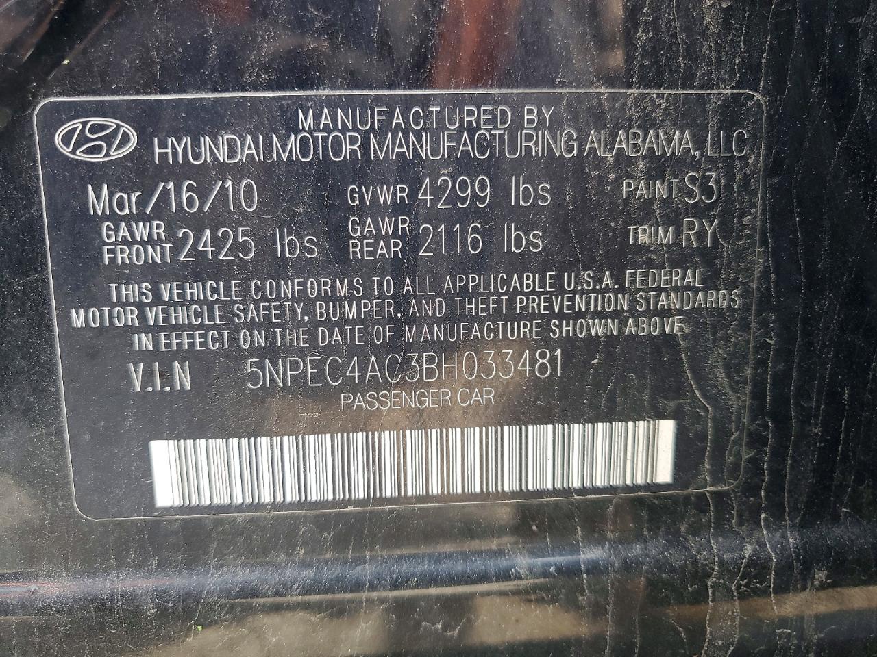 2011 HYUNDAI SONATA LIMITED photo 34