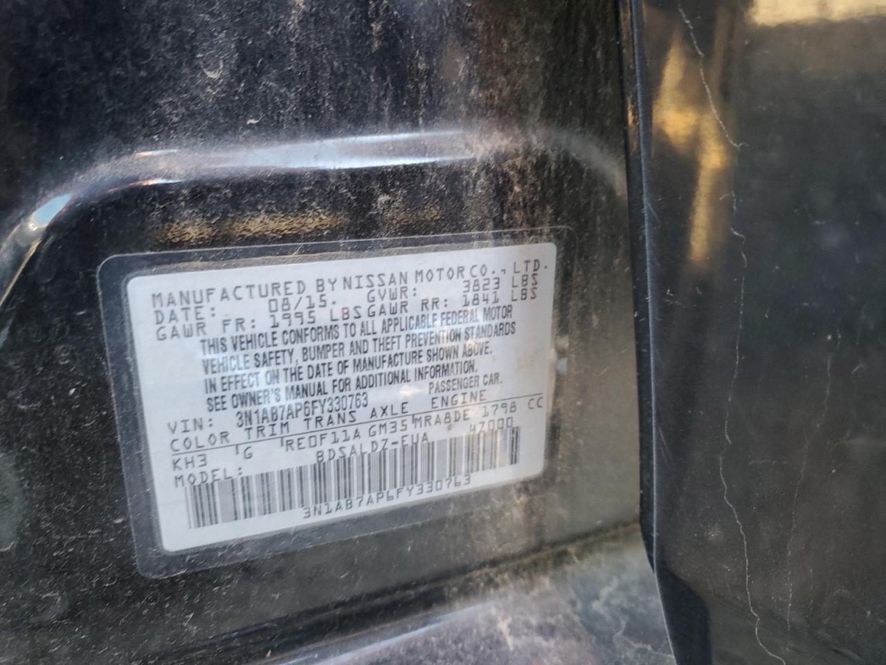 2015 NISSAN SENTRA S photo 13