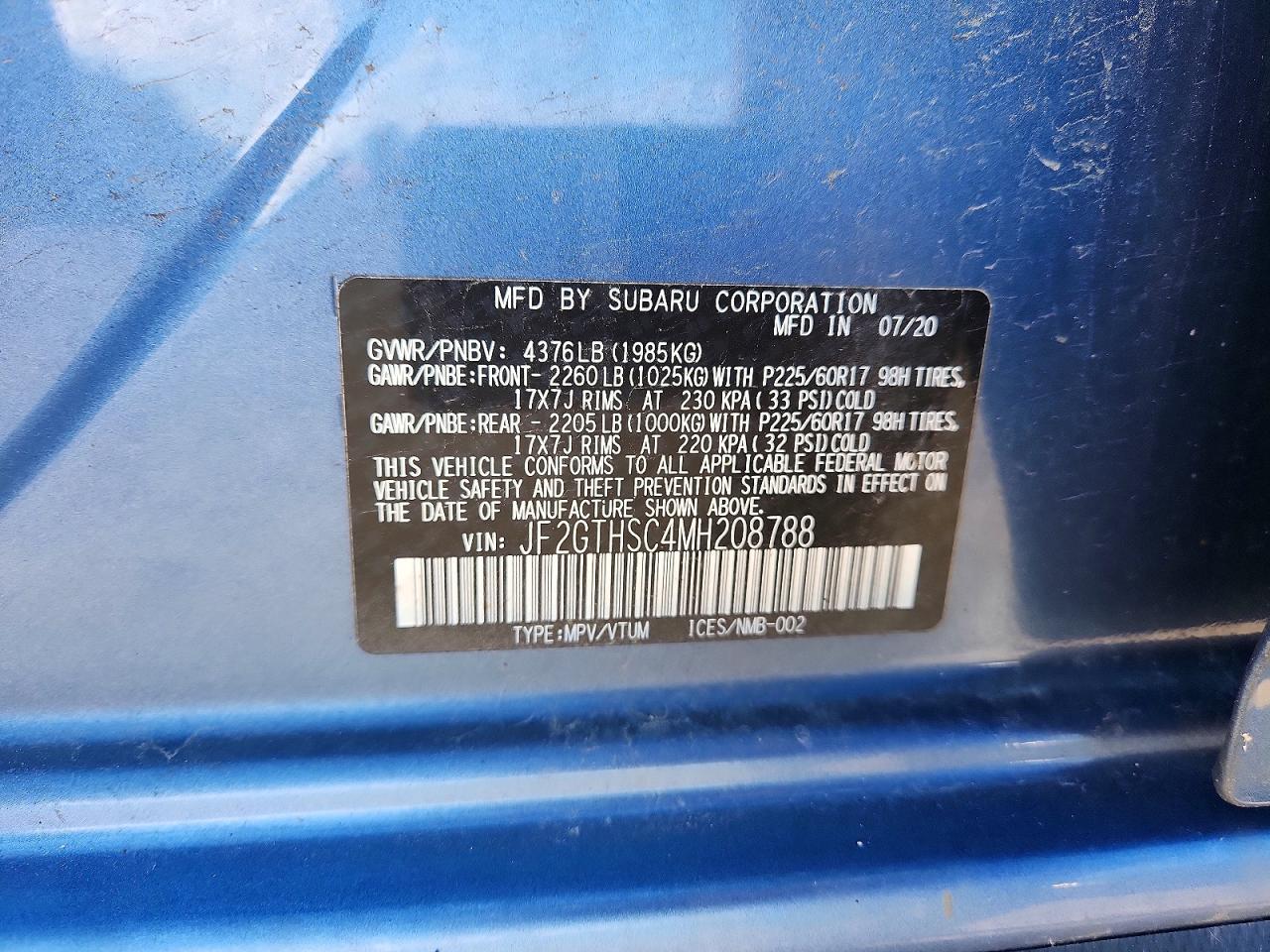 2021 SUBARU CROSSTREK SPORT photo 25