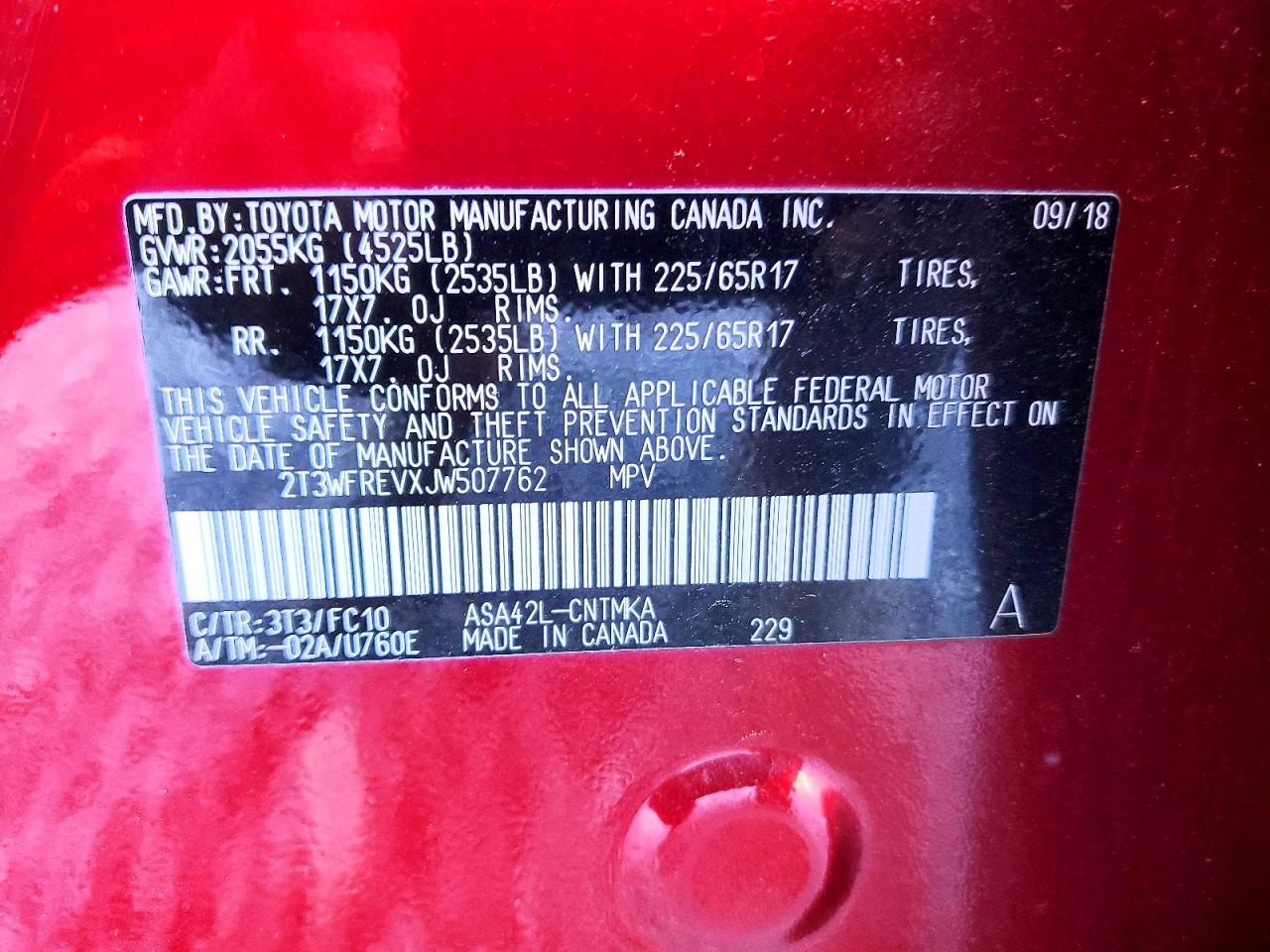2018 TOYOTA RAV4 XLE photo 23