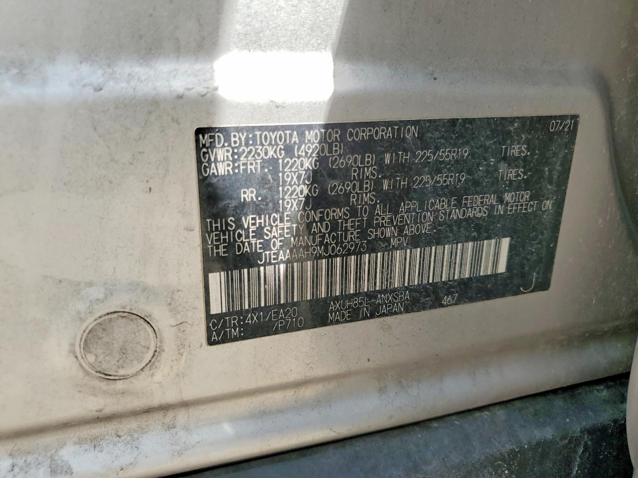 2021 TOYOTA VENZA LIMITED photo 37