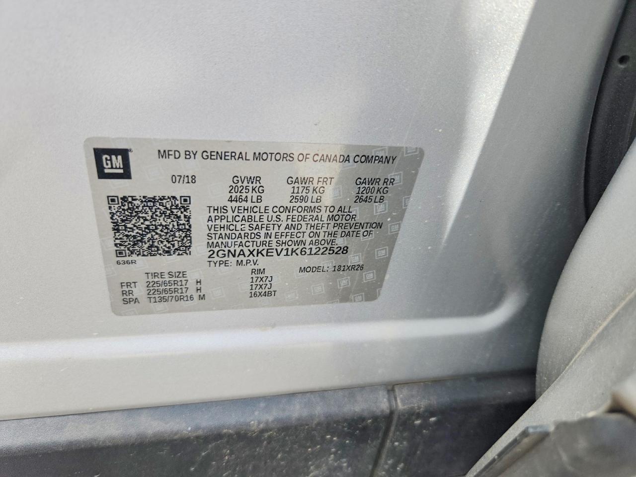 2019 CHEVROLET EQUINOX LT photo 37
