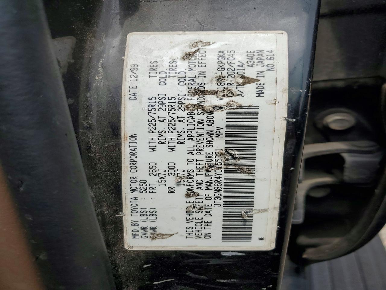 2000 TOYOTA 4RUNNER SR5 photo 27