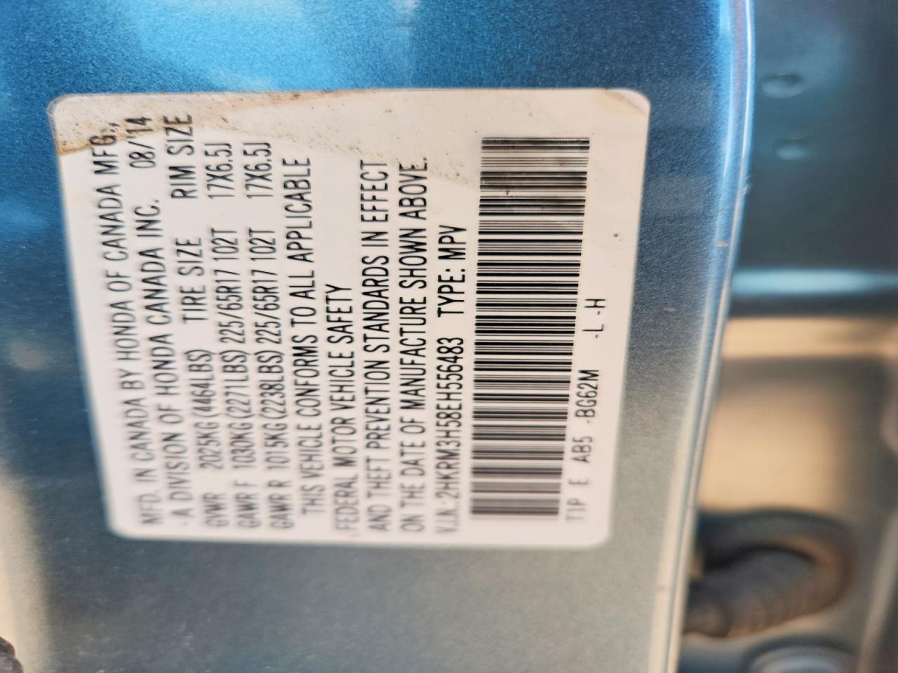 2014 HONDA CR-V EX photo 37