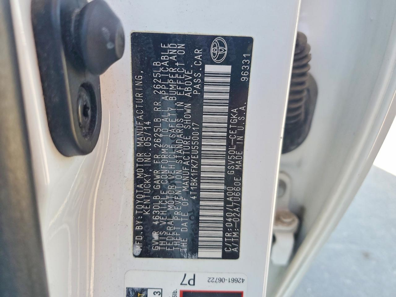 2014 TOYOTA CAMRY XLE V6 photo 34