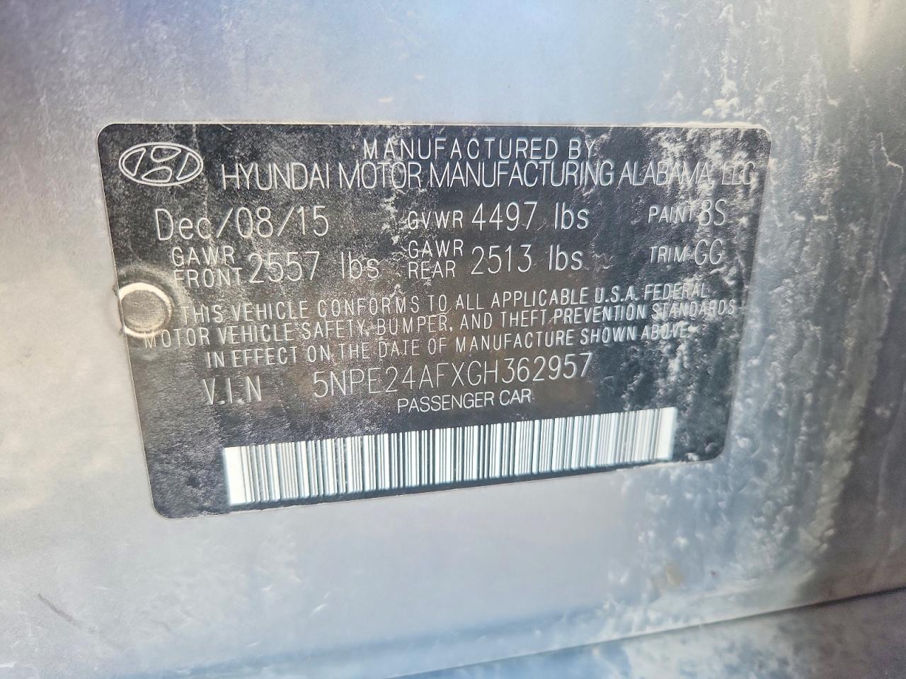 2016 HYUNDAI SONATA SE photo 23