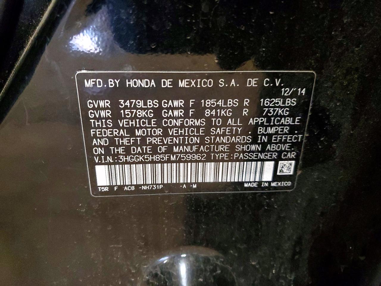 2015 HONDA FIT EX photo 25