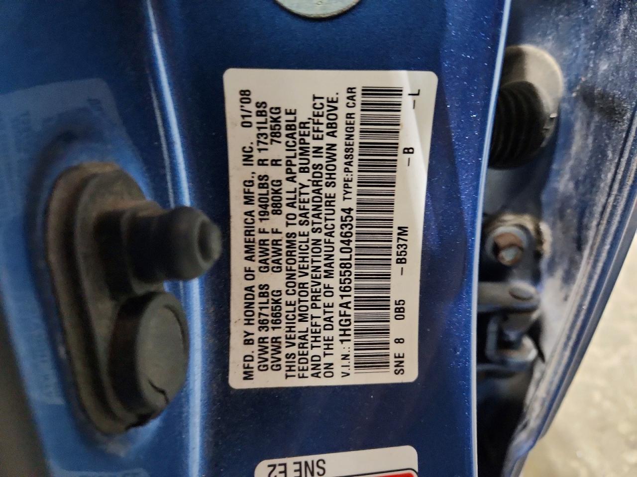 2008 HONDA CIVIC LX photo 12