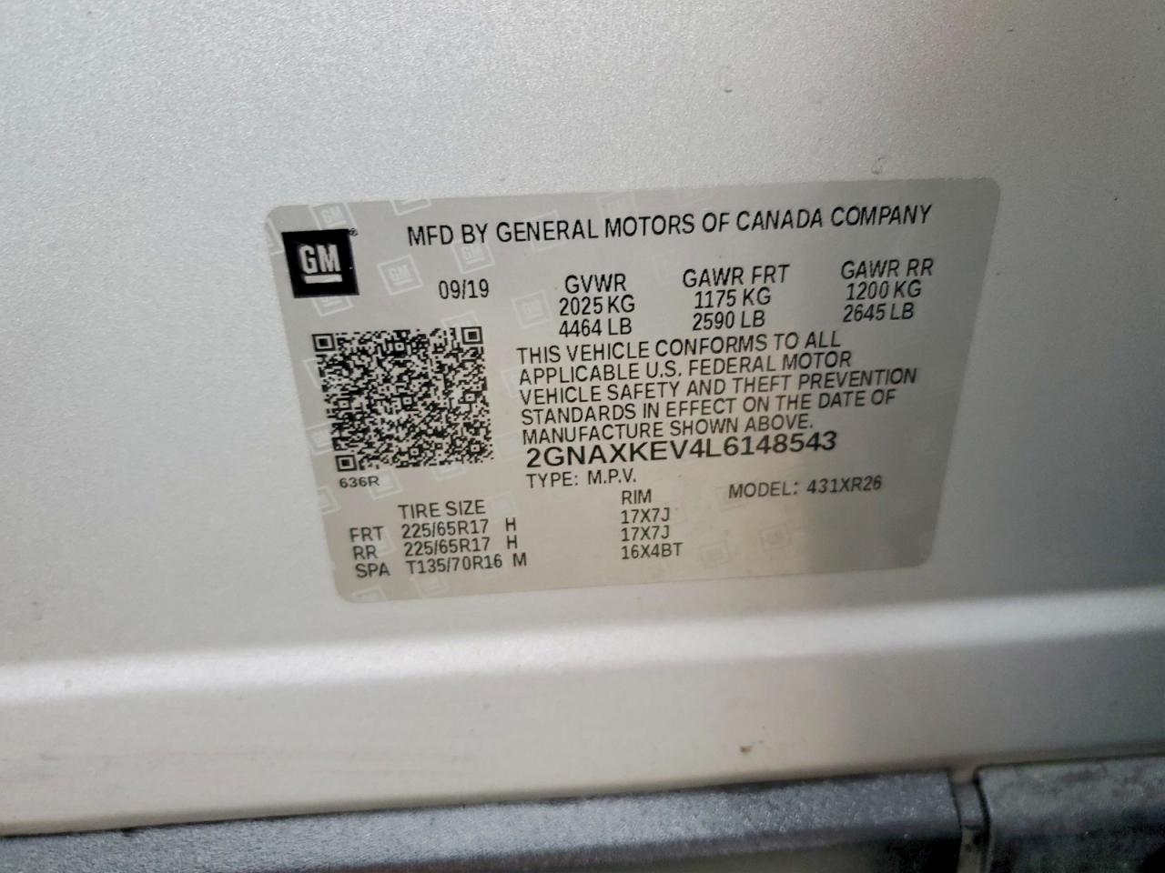 2020 CHEVROLET EQUINOX LT photo 25