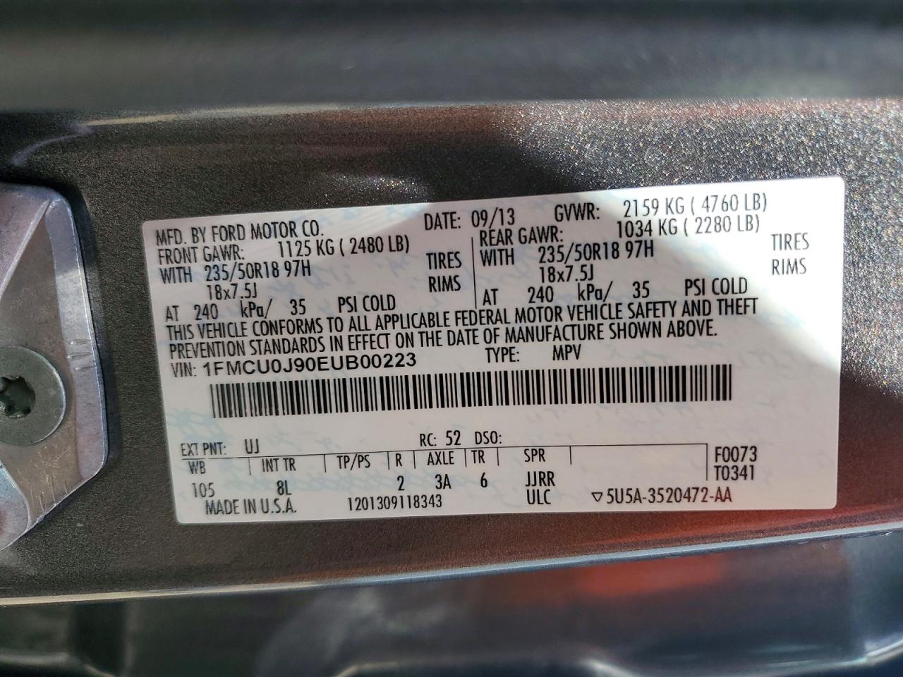 2014 FORD ESCAPE TITANIUM photo 25