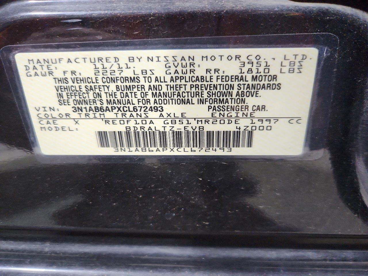 2012 NISSAN SENTRA 2.0 photo 23
